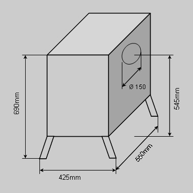 line drawing Chambord Stove